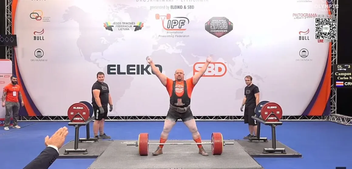 Manolo Campos ganó el bronce en competencia Mundial de Powerlifting